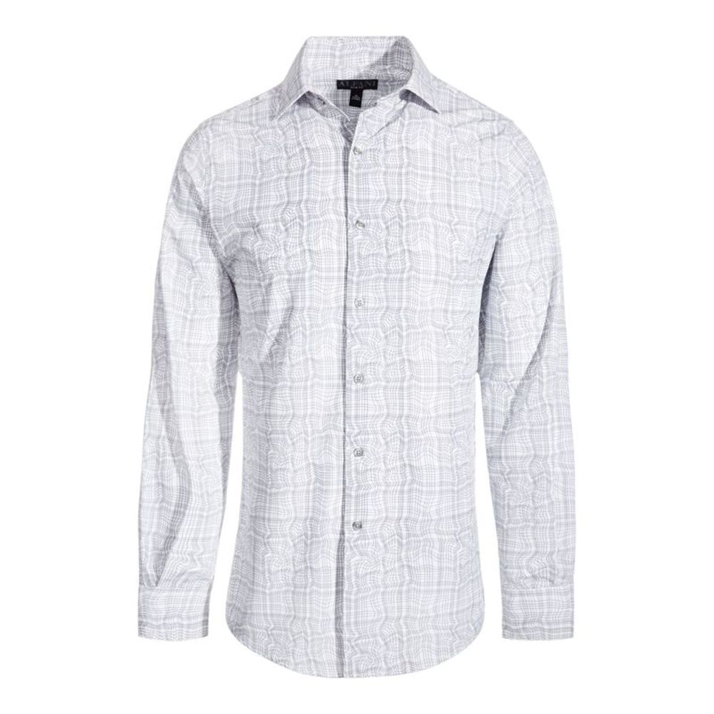 ALFATECH BY ALFANI Mens White Slim Fit Stretch Dress Shirt 17-17.5 36-37
